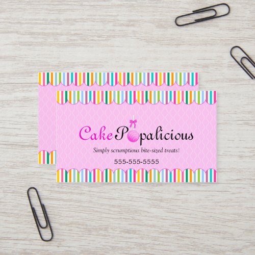 CUSTOM Cake Pops Business Cards