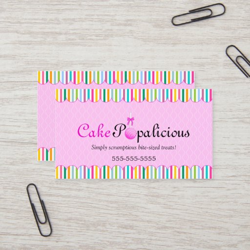 Customizable CUSTOM Cake Pops Business Cards