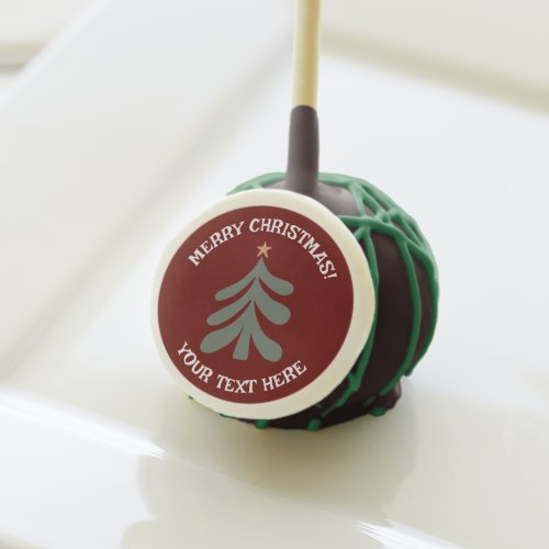 Custom Cake Pops with cute Christmas tree drawing