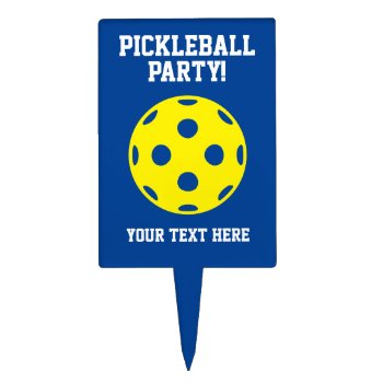 Custom Cake Topper For Pickleball Birthday Party by imagewear at Zazzle