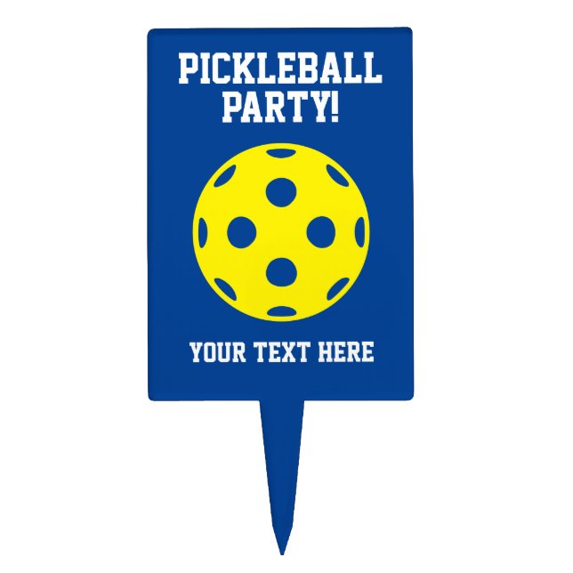 Custom cake topper for pickleball Birthday party (Front)