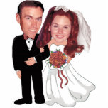Custom Cake Topper | Wedding Anniversary Cutout<br><div class="desc">A great way to top your cake with the bride and groom,  whether newly married or celebrating a milestone! This great sculpture can double as a keepsake once the festivities are over. Need help with design and customization? Email me us hello@christiekelly.com and we'll be happy to help!</div>