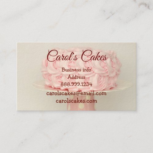Custom Cake  Wedding Cake Design Bakers  Business Card