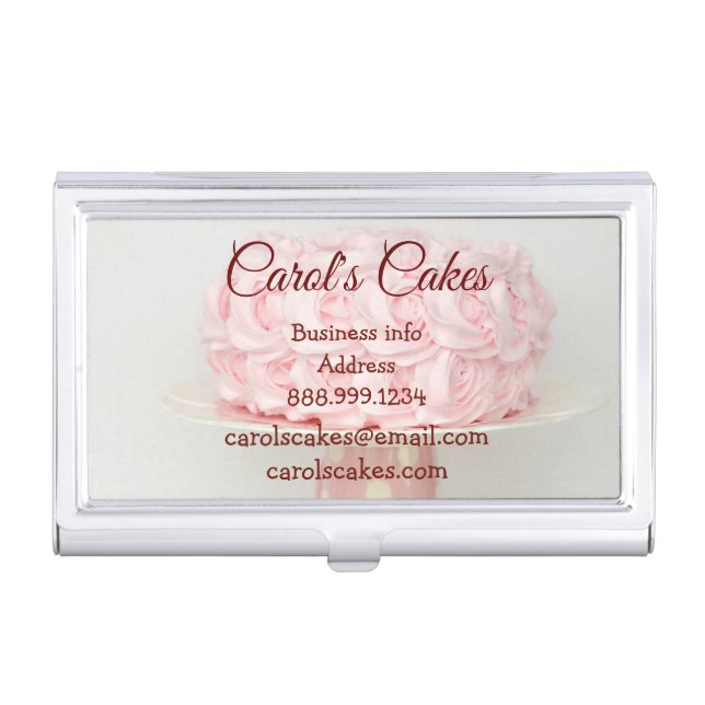 Custom Cake & Wedding Cake Design Bakers   Business Card Case (Front)