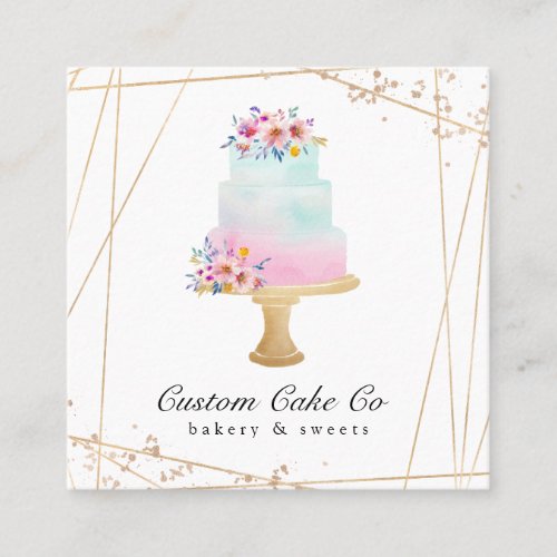 Custom Cakes Bakery Business Card