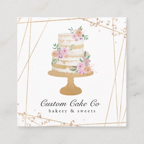 Custom Cakes Bakery Business Card