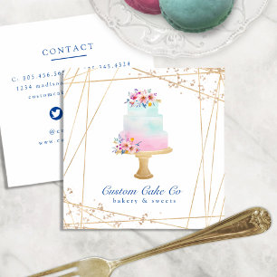 Custom Cakes Bakery Business Card