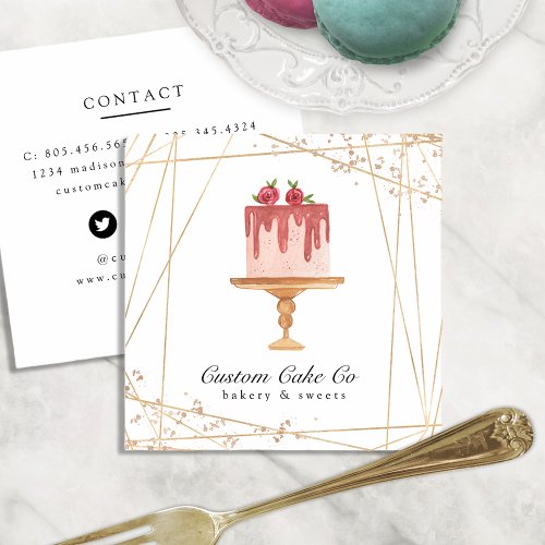 Custom Cakes Bakery Business Card