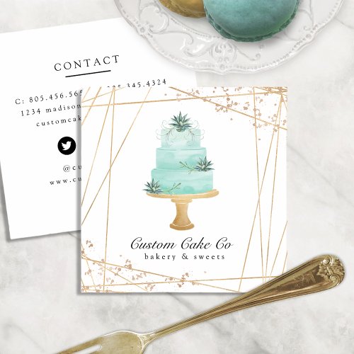 Custom Cakes Bakery Business Card