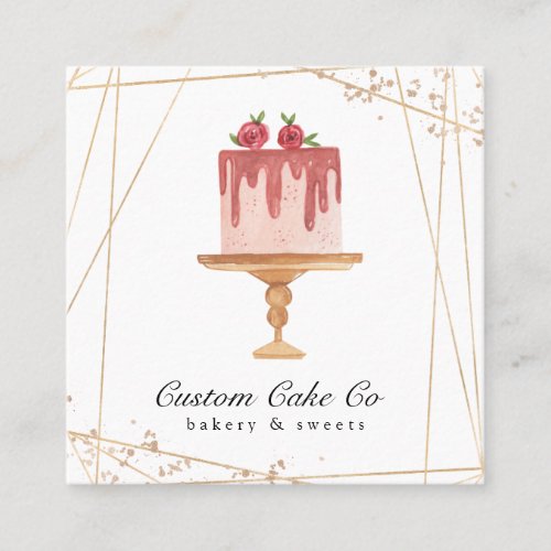 Custom Cakes Bakery Business Card