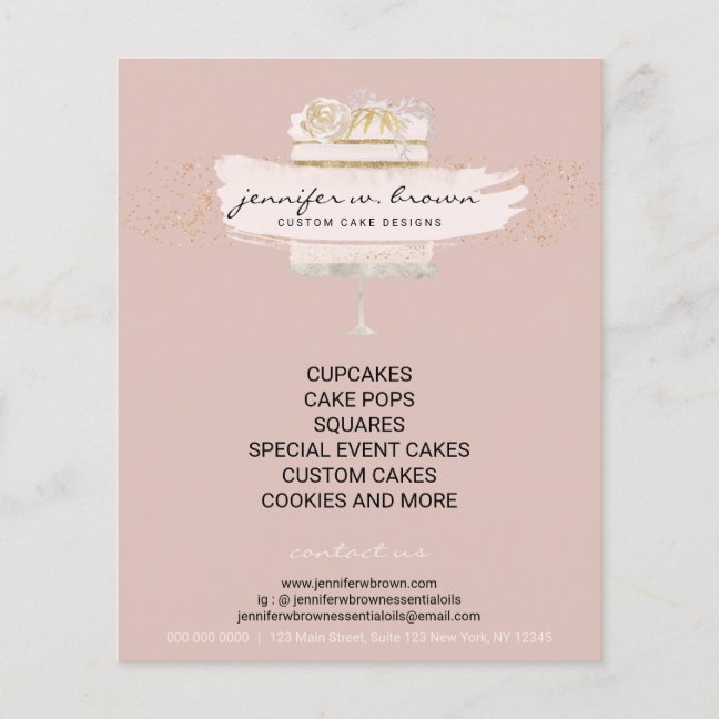 Custom Cakes for Every Occasion Bakery Flyer