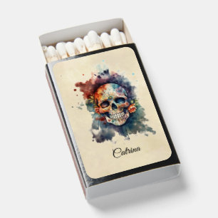 Custom Calavera Hermosa Day of the Dead Skull Matchboxes