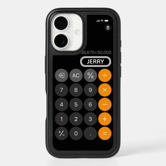 🔢 Custom Calculator iPhone 16case ✏️ 16 Case (Back)
