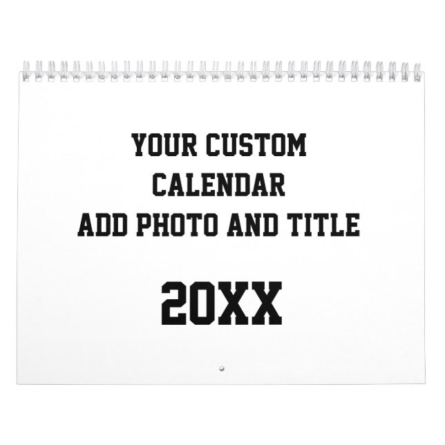 Custom Calendar Add Photo And Text (Cover)