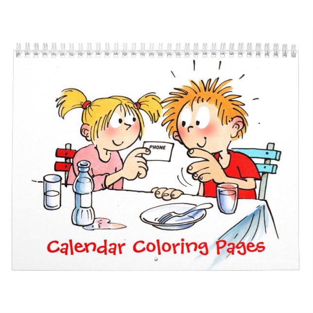 Custom Calendar Coloring Pages For Kids (Cover)