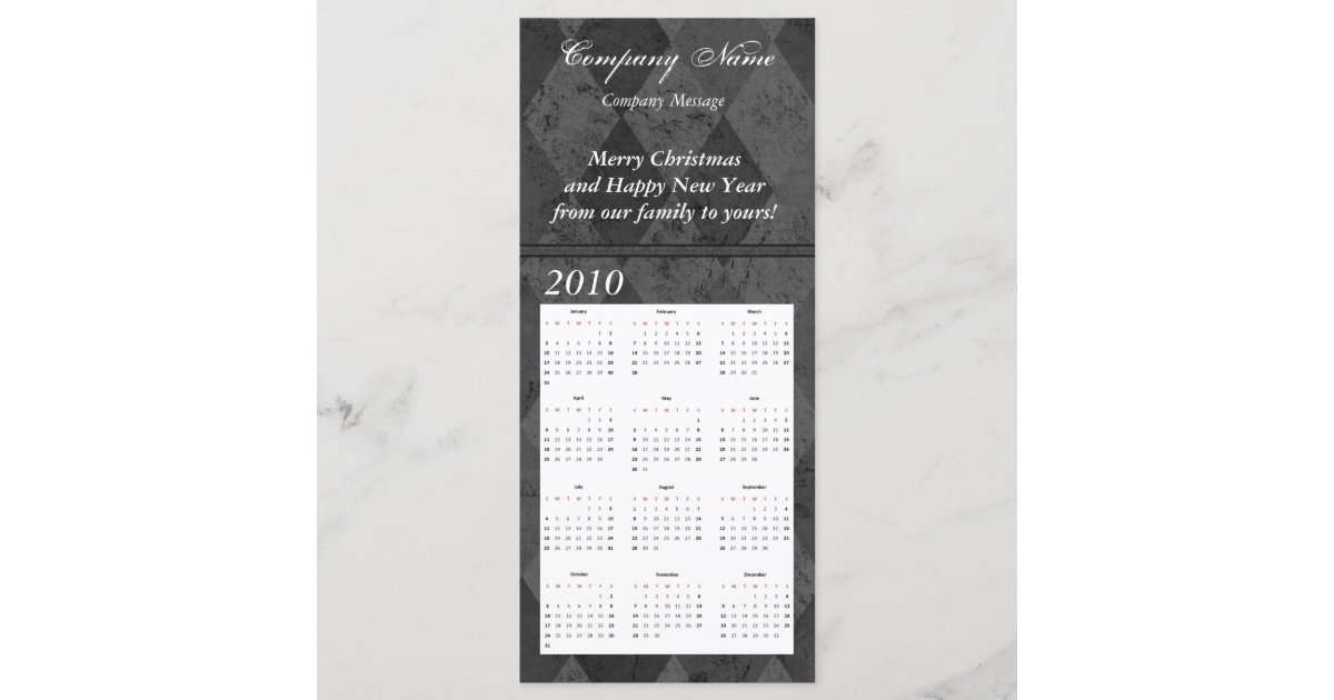 Custom Calendar Rack Card, Promotional Business