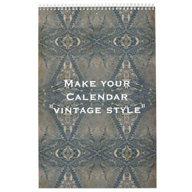 Custom Calendar "VINTAGE STYLE" + your photos (Cover)