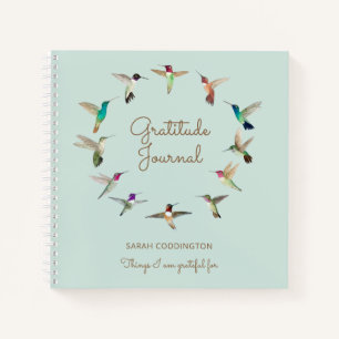 Custom California Hummingbirds Gratitude Notebook