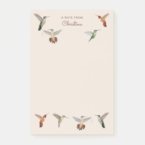 Custom California Hummingbirds Post-it Notes