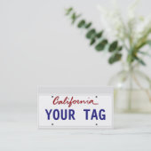 Custom California License Plate Business Card (Standing Front)