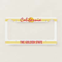 Custom California license plate frame retro style