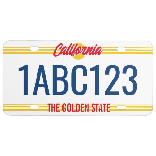 Custom California license plate retro style