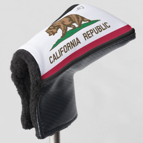 Custom California Republic flag golf putter cover