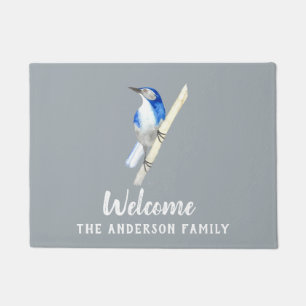 Custom California Scrub Jay Doormat