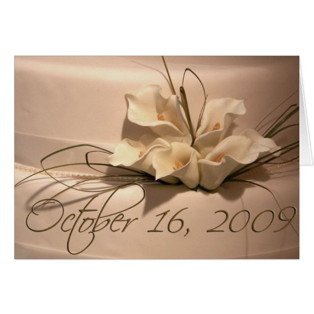 Custom Calla Lily Cake Cards (Front Horizontal)