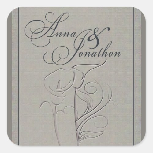 Custom Calla lily Wedding Sticker