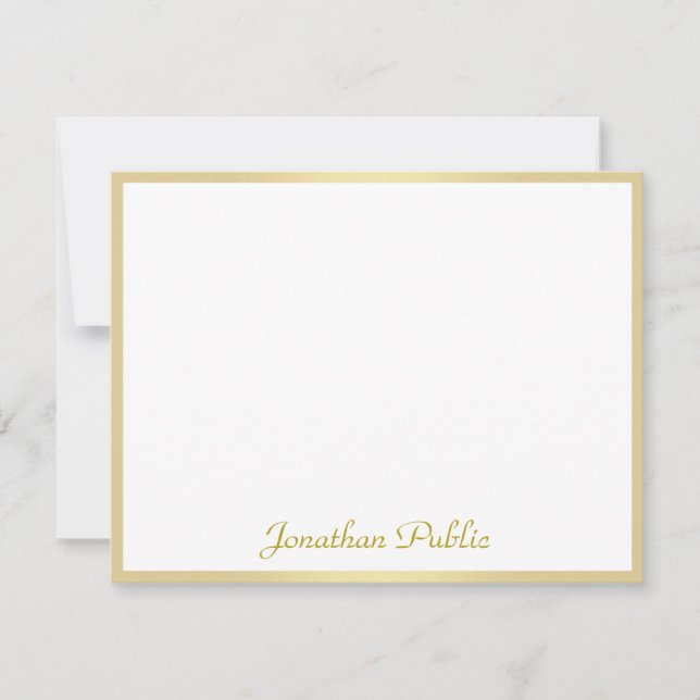 Custom Calligraphed Template Gold Script Name (Front)