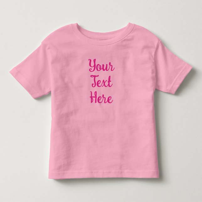 Custom Calligraphed Text Name Pink Baby Gifts Toddler T-shirt (Front)