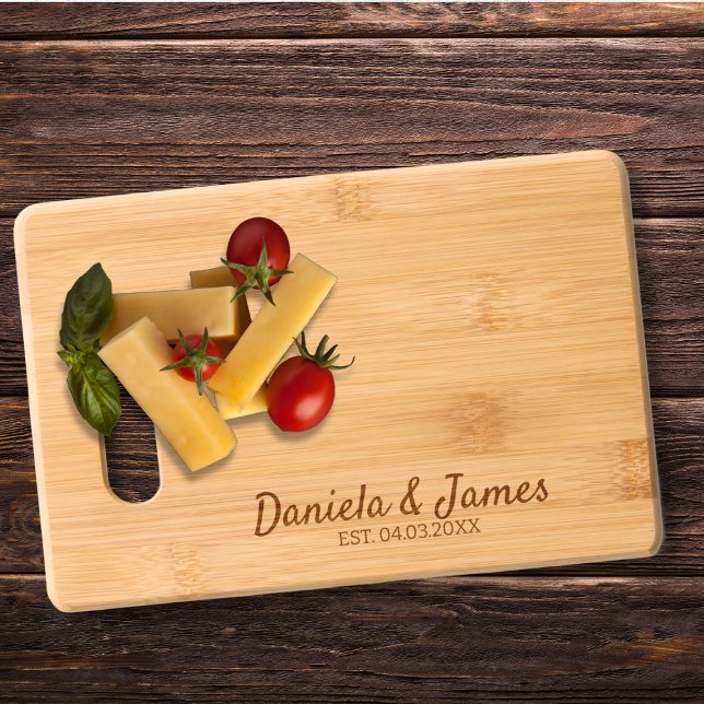 Custom Calligraphy Couples Names Wedding Engraved Engraved Cutting Board (Custom Calligraphy Couples Names Wedding Engraved Cutting Board)