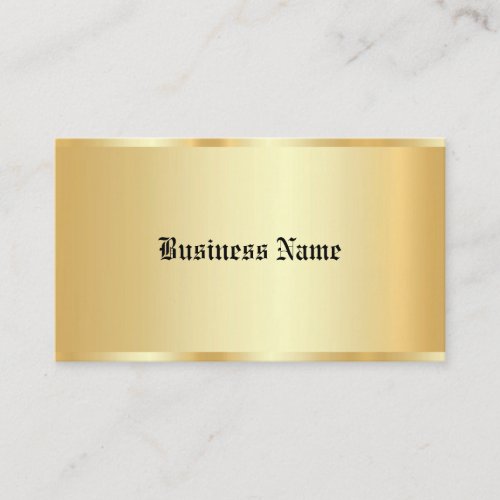 Custom Calligraphy Script Faux Gold Glam Template Business Card