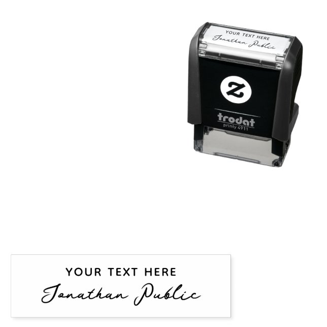 Custom Calligraphy Script Name Simple Template Self-inking Stamp (In Situ)
