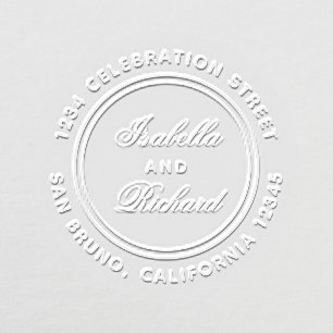 Custom Calligraphy Wedding Return Address Embosser
