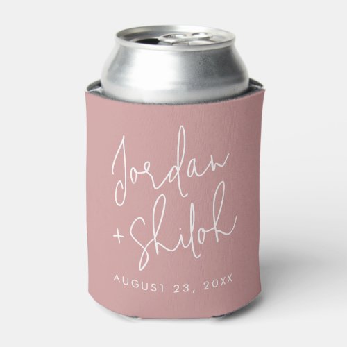 Custom Calligraphy Wedding To have and To hold Can Cooler