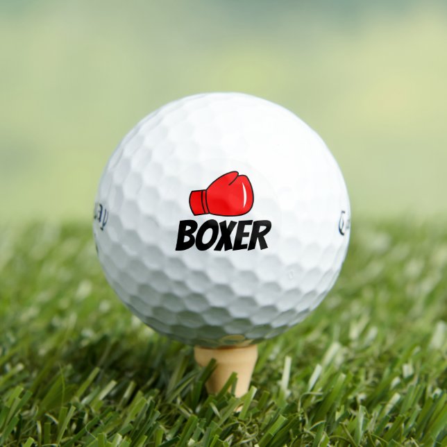 Custom Callway golf balls with boxing glove logo (Insitu Tee)