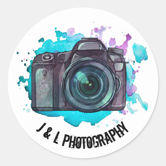 Custom Camera Photographer Label Stickers Zazzle Com