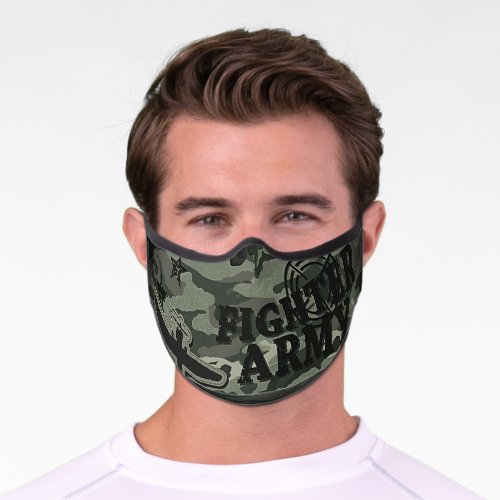Custom CAMO Camouflage Fighter Army Green Black Premium Face Mask