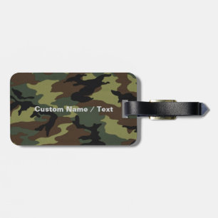 Custom Camo Luggage Tag - Name & Logo