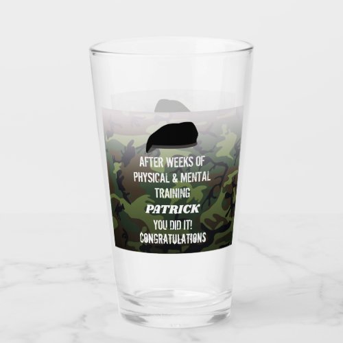 Custom Camo Passing Out Parade Glass