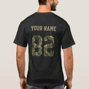Custom Camouflage Number 82 Personalized  T-Shirt