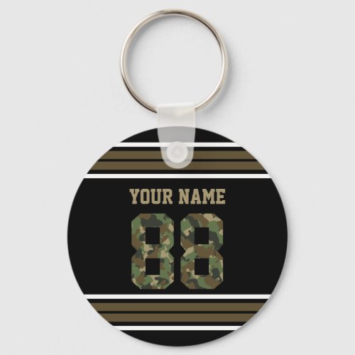 Custom Camouflage Number 88 Personalized  Keychain