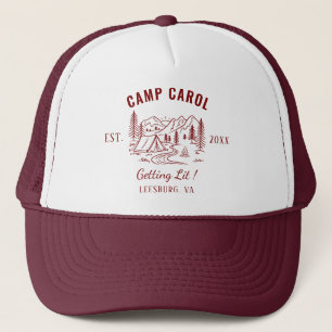  Custom Camp Bachelorette Camping Cabin Bach Party Trucker Hat