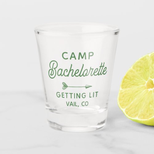Custom Camp Bachelorette Getting Lit Shot Glass