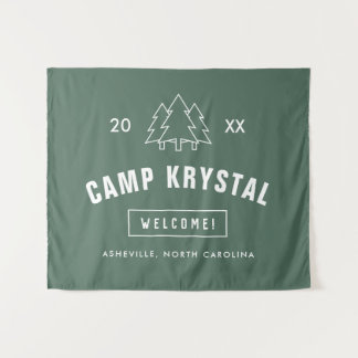 Custom Camp Bachelorette Party Backdrop Tapestry