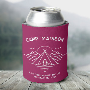 Custom Camp Bachelorette Party Favors Hiking Can Cooler