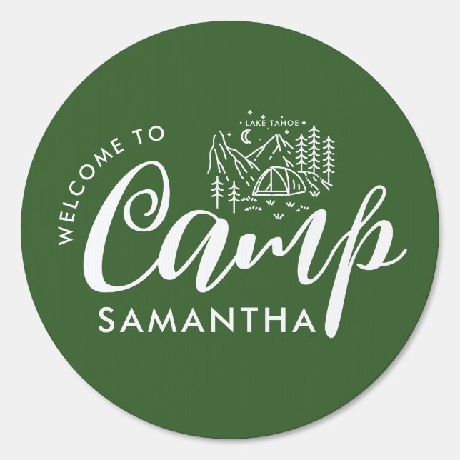 Custom Camp Bachelorette Party Modern Rustic Sign (Back)