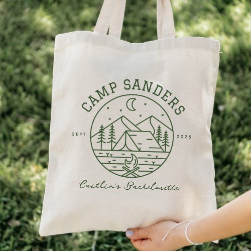 Custom Camp Bachelorette Trucker Hat Tote Bag